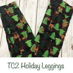 LuLaRoe Christmas Leggings TC2 NWT